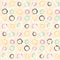 Tender grunge colorful polka dot pattern