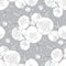 Tender line peony flower seamless pattern.