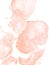 Tender orange nude watercolor elements with golden glitter effect. Wedding Pastel decoration, luxury Gold blush pink Retro Texture