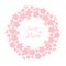 Tender pastel rosy color sakura flowers wreath