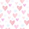 Tender pattern with pink hearts and dotted element