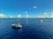 A tender ready to pick up passengers off the Holland America Line cruise ship Zuiderdam to take them to the beach at Half Moon Cay