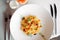 Tender risotto with pumpkin