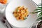 Tender risotto with pumpkin