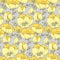 Tender romantic abstract flowers seamless pattern