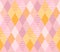 Tender seamless pattern. Elegant patchwork in pink and yellow colors