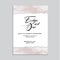 Tender soft rose gold design. Wedding invitation cards with Luxury gold and pink marble texture background and Abstract