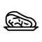 tenderloin meat line icon vector illustration