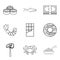 Tenderly icons set, outline style