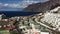 Tenerife, Canary islands, Spain. Aerial view of Los Gigantes mountains and ocean