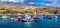 Tenerife holidays. Playa San Juan -pictorial beach with traditional boats . Canary islands