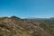 Tenerife landscape, green valley with mountain Teide background