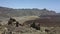 Tenerife, lunar landscape in the crater of the Teide volcano.