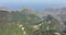 Tenerife mountain aerial. dramatic cliff, rocky and green forrest mountains landscape. Panoramo drone view. Touristic