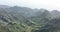 Tenerife mountain aerial. dramatic cliff, rocky and green forrest mountains landscape. Panoramo drone view. Touristic