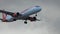 Tenerife, Spain 22.September 2023: Close-up of a landing passenger aircraft of the airline EasyJet