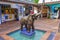 TENERIFE, SPAIN - DEC 2012: elephant statue in Loro Parque on December 6, 2012