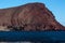 Tenerife, Tejita Beach and Montana Roja   clear volcanic rock texture to red volcanic sand