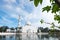 Tengku Tengah Zaharah Mosque, most iconic floating mosque located at Terengganu Malaysia.