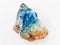tennantite crystal, green Tyrolite, blue Azurite
