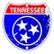 Tennessee Flag Icons As Interstate Sign