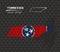 Tennessee map with flag inside on the black background. Chalk sketch vector illustration