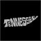 Tennessee map typography. Tennessee state map typography. Tennessee lettering