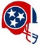 Tennessee State Flag Football Helmet