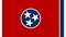 Tennessee State Flag with Light Rays Animation