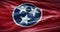 Tennessee state flag waving background. 4K backdrop