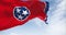 Tennessee state flag waving on a clear day