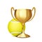 Tennis Award Vector. Tennis Ball, Golden Cup. Sports Game Event Announcement. Tennis Banner Advertising. Professional