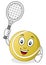 Tennis Ball Character with Racket