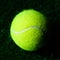 Tennis Ball isolated on black with dramatic lighting