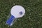 Tennis ball on racket for beach game