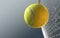 Tennis Ball Striking Racqet In Slow Motion