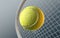 Tennis Ball Striking Racqet In Slow Motion