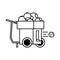tennis ball throwing machine isolated icon