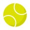 Tennis Ball Vector Icon Clipart in Flat Animated Illustration on White Background