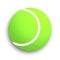 Tennis ball. Vector illustration of a tennis green ball. The symbol of the match at Wimbledon
