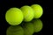 Tennis balls with reflection