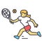 Tennis championship, woman player in sport, sportswoman concept.