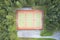 Tennis clay court empty aerial view from above