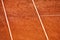 Tennis clay court viewed from above