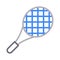 Tennis colour line vector icon