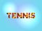 Tennis Concept Colorful Word Art Illustration