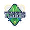 Tennis court logo with text space for your slogan / tag line