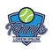 Tennis court logo with text space for your slogan / tag line