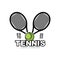 tennis court olympic sport logo vector, padel illustration design, tennis ball