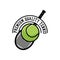 tennis court olympic sport logo vector, padel illustration design, tennis ball